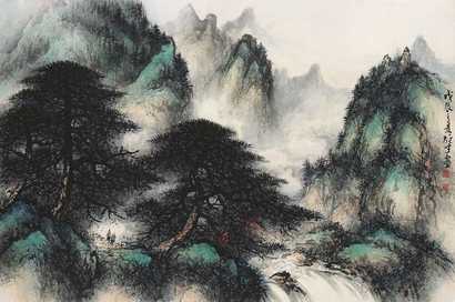 黎雄才 山水 立轴